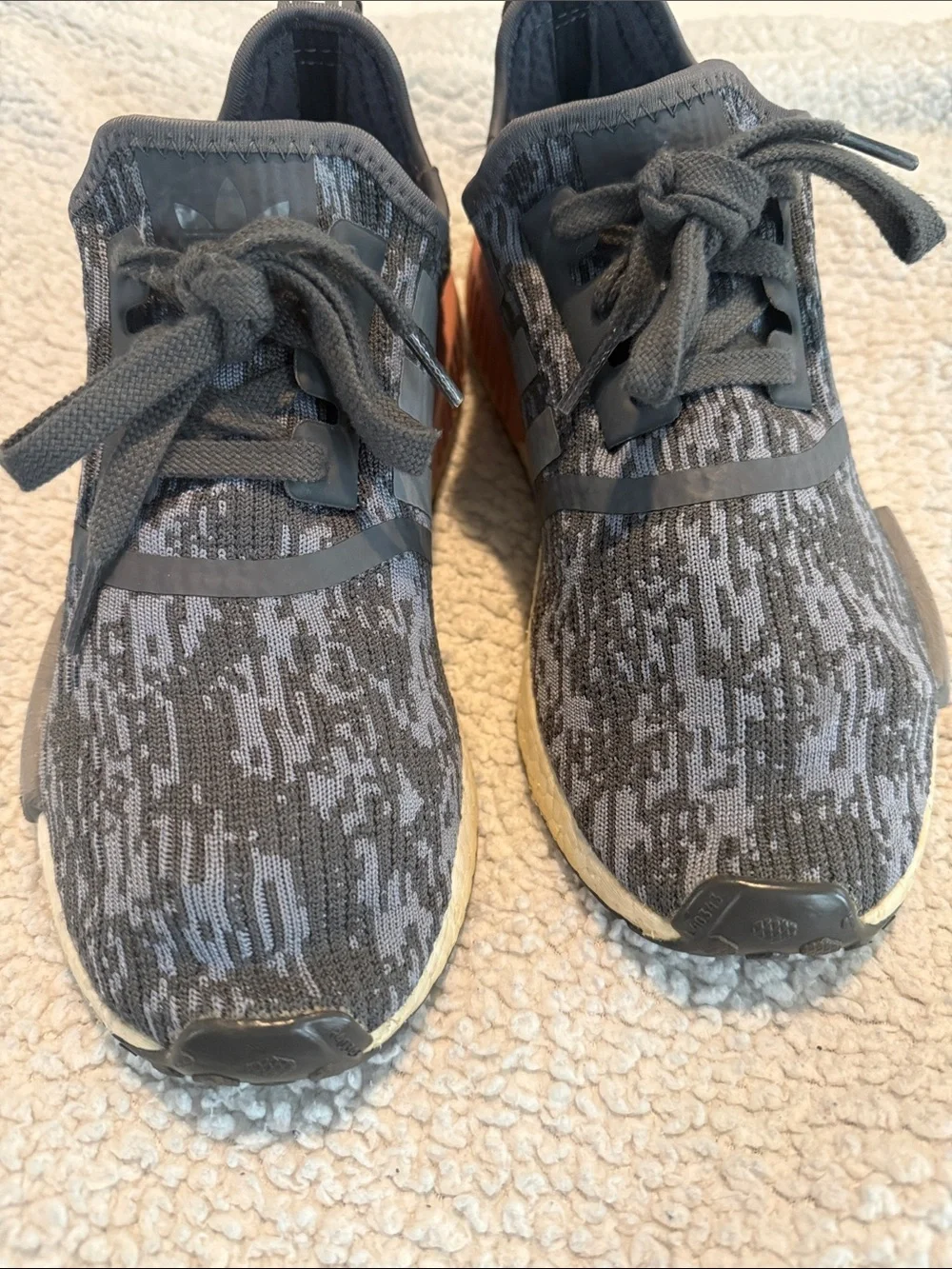 adidas Women’s Gray and Rust NMD_R1 Athletic Sneakers
